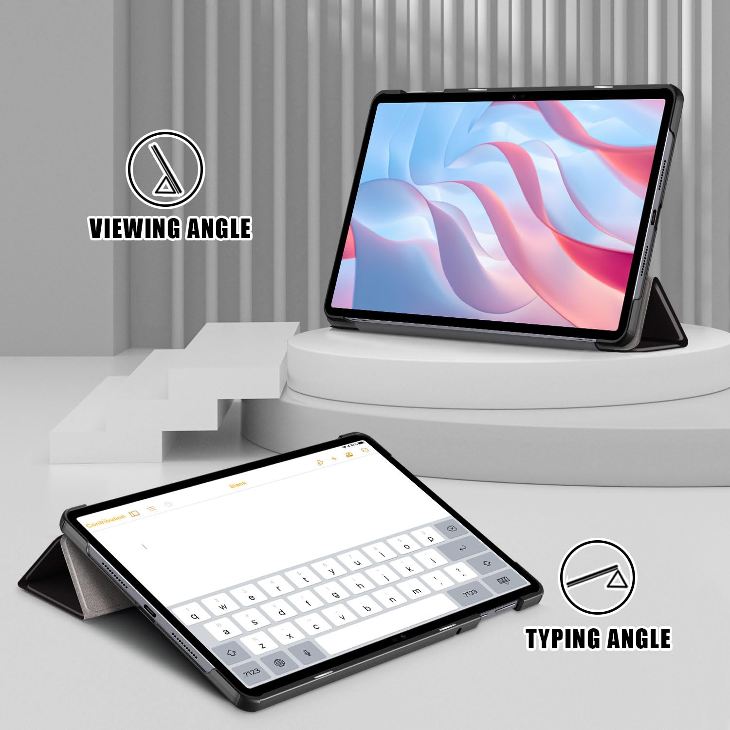FTRONGRT Cover Per Honor Pad X9 Cover, Ultrasottile Custodia in Pelle PU, Con stand Per Honor Pad X9 -Unicorno