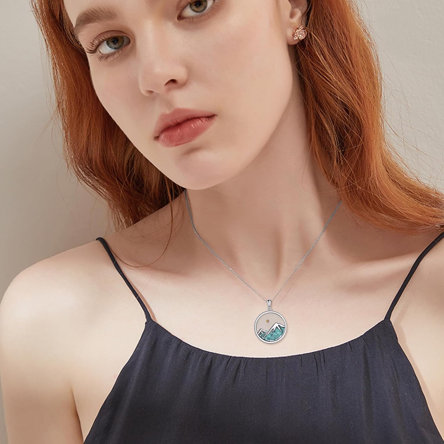 YFN Christian Faith Mountains Necklace Mustard Seed Necklaces Mountain Jewelry 925 Sterling Silver Mountain Pendant Jewelry Gifts for Women Girls - Image 2