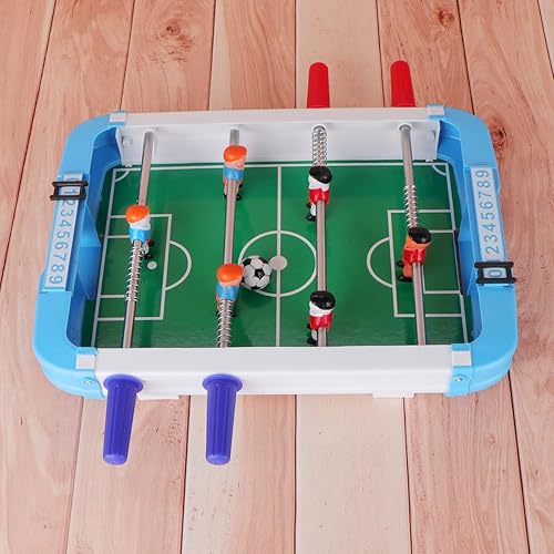 Miniatura 4 de Mini futbolín de fútbol de mesa de fútbol de 10.2 pulgadas con marcadores y 2 pelotas para competición deportiva y al aire libre (no requiere