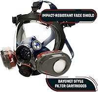 Vista 23 de Parcil Distribution Full Face Respirator Mask with Filters – Durable Full Face Respirator Mask, Bayonet Filter Compatible
