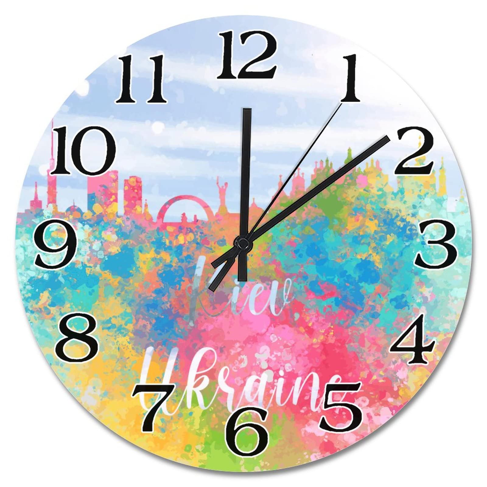 Horloge murale à suspendre silhouette de Kiev, l'idée cadeau déco idéale