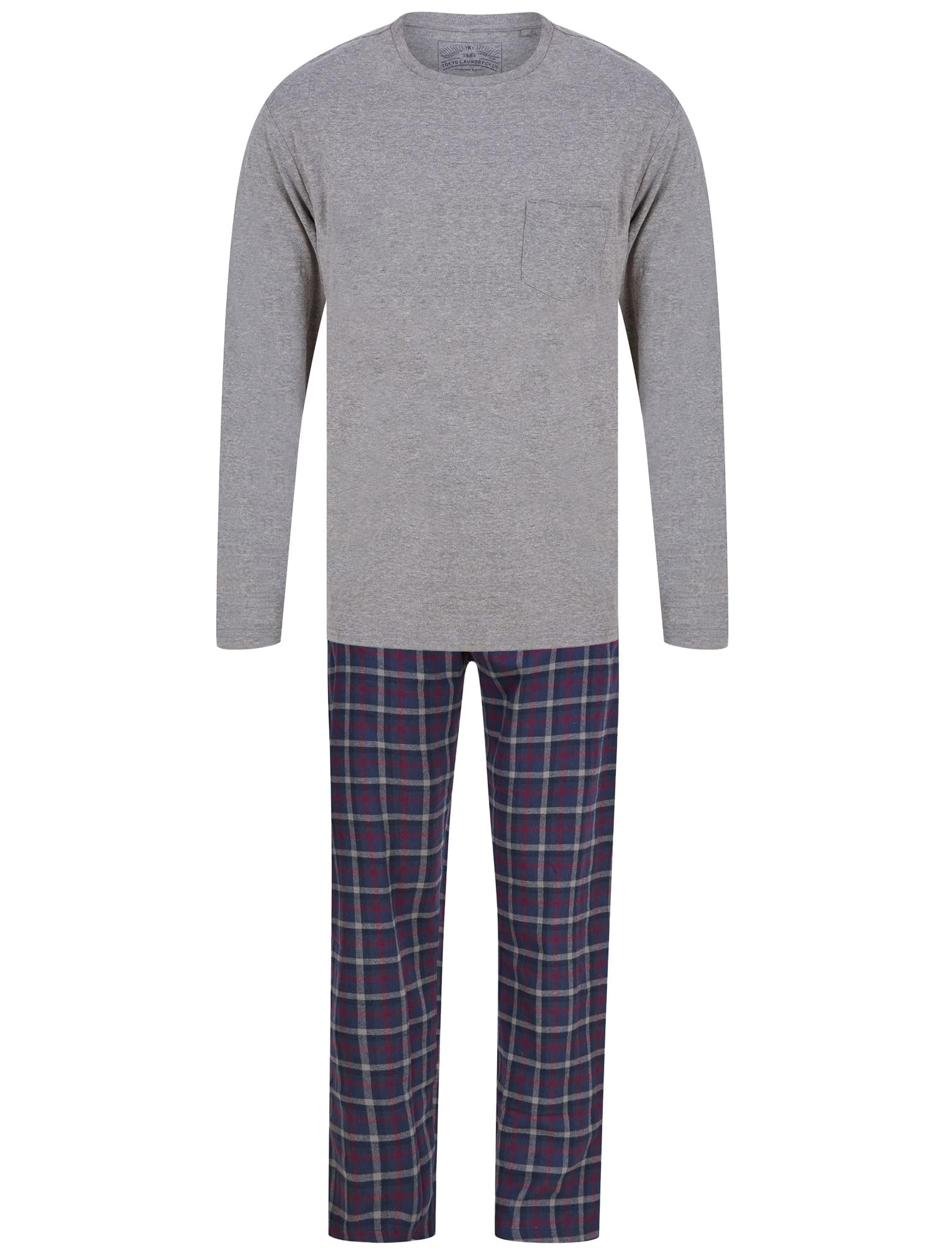 Tokyo Laundry Men's Glencoe Pyjama Set with Bottoms & Long Sleeved Top