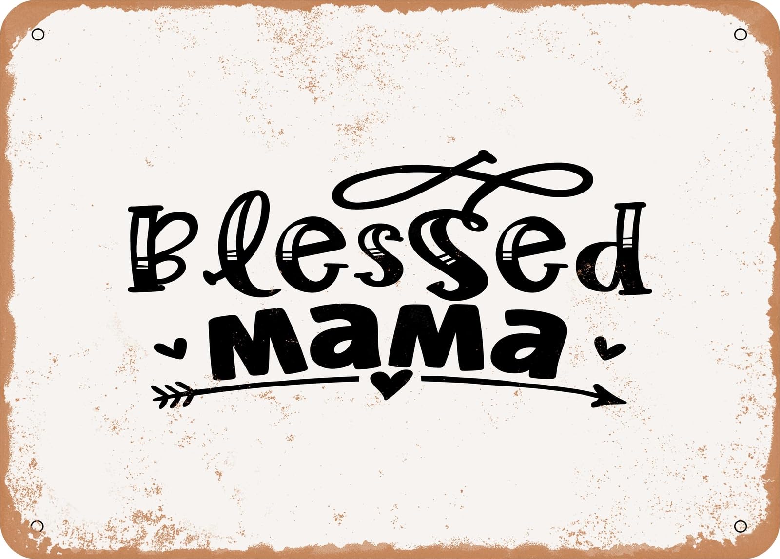 Metal Sign - Blessed Mama9 - Vintage Look Sign home decor