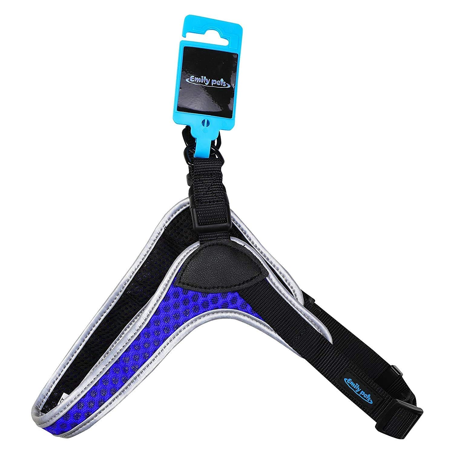 Emily Pets All Weather Mesh Step-in Soft Adjustable Pet Harnesses for Large Dog(Blue)