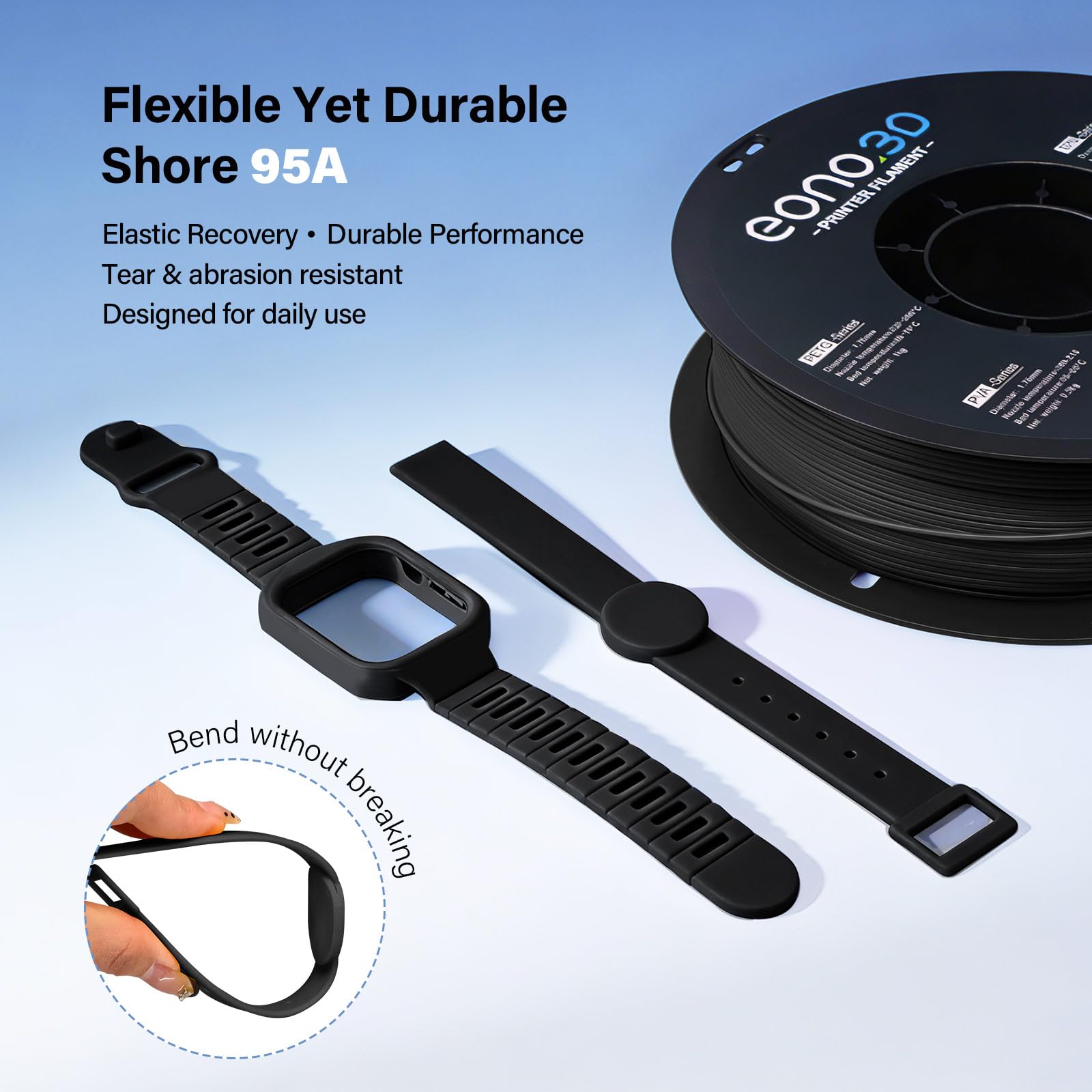 Matte TPU Filament 1.75mm - Flexible & Durable -3