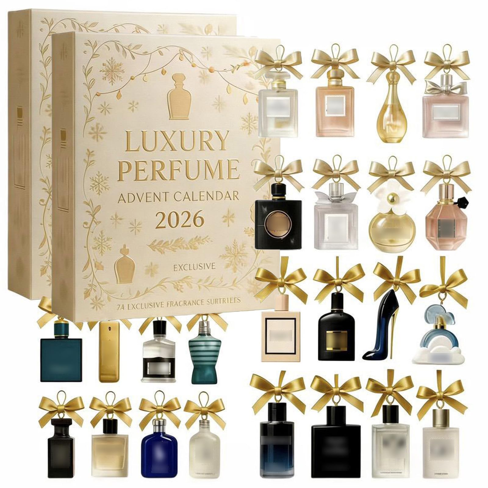 2026 Perfume Advent Calendar, 24‑Day Unisex Fragrance Gift Set，White：2