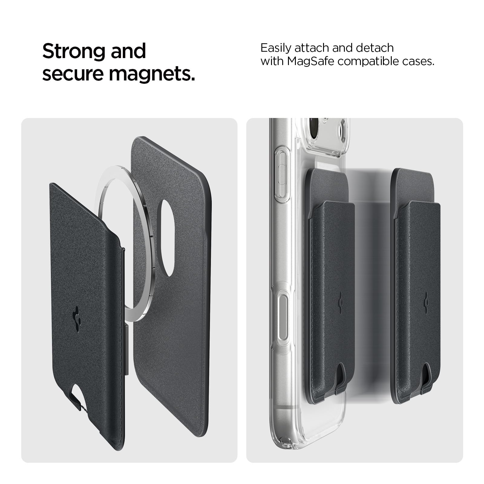 Casesology by Spigen Nano Pop MagFit Portafoglio MagSafe Wallet Magnetico Portacarte Compatibile con iPhone 17/16/15/14/13/12 Modelle, Accessori MagSafe
