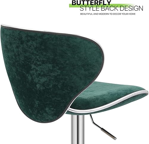 Miniatura 37 de Magshion Juego de 4 taburetes de bar giratorios ajustables de piel sintética para mostrador de comedor Negro -,Marrón,Canela/Escapada