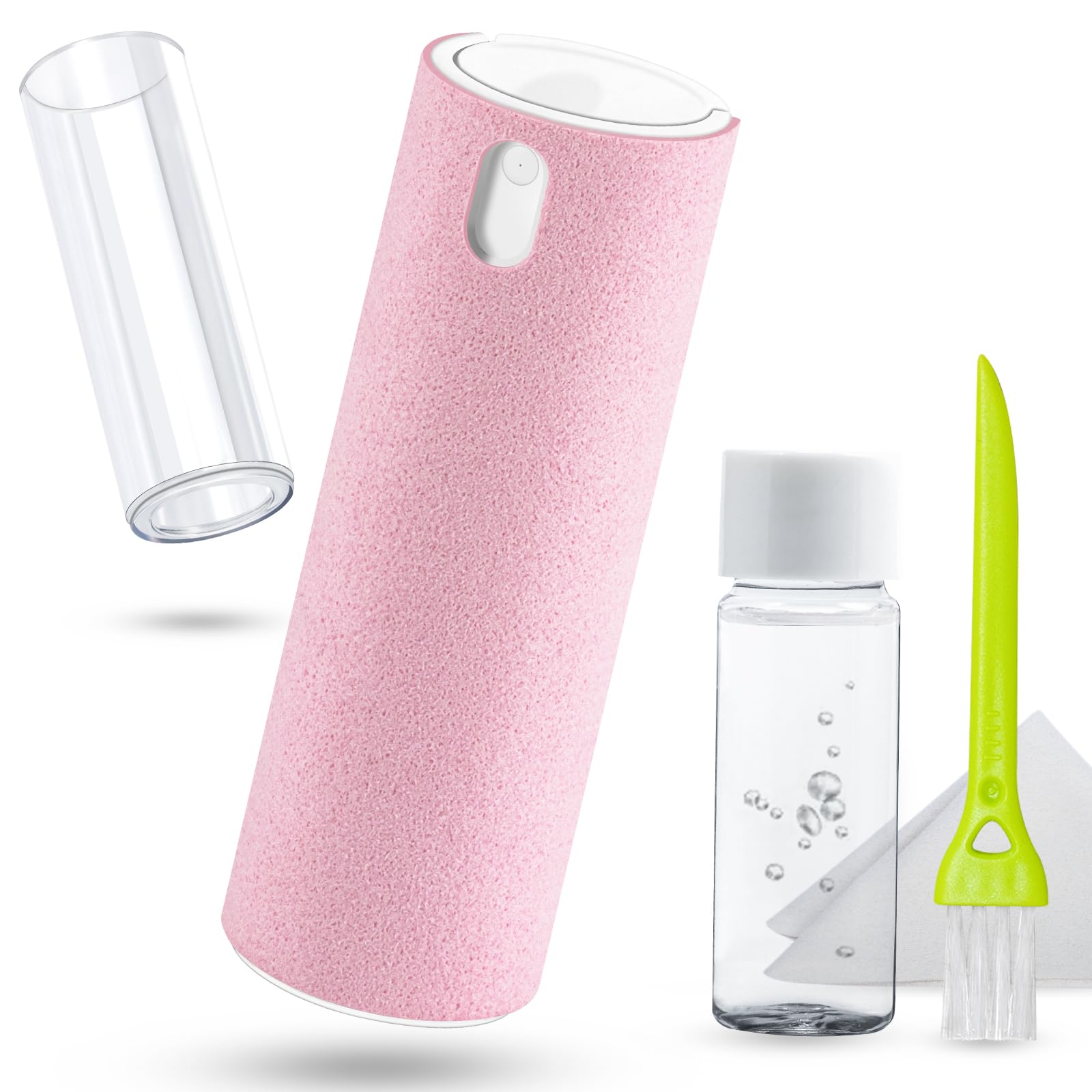 walrfidCar Screen Cleaner Touchscreen Mist Spray, Electronic Laptop Cleaning Brush Kit for Computer, Smartphone, iPad, iPhone, MacBook Pro, Eyeglass, Tablet, Monitor, LCD Screens, TV, PC - Pink