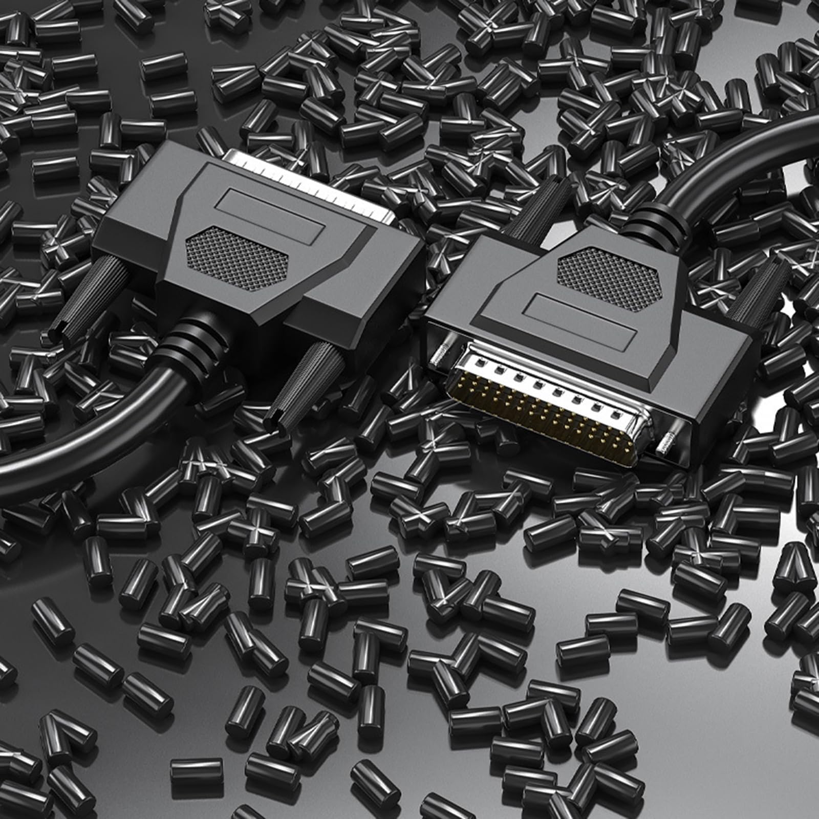Maschio del PVC DB44 al porto parallelo di serie delle trecce del di alluminio del cavo femmina/maschio per il computer e le macchine