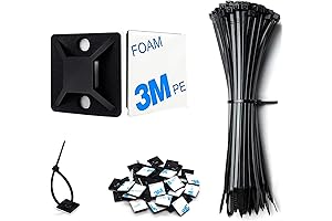 50 Set Zip Tie Anchor Cable Tie Self Adhesive Mounts Kit