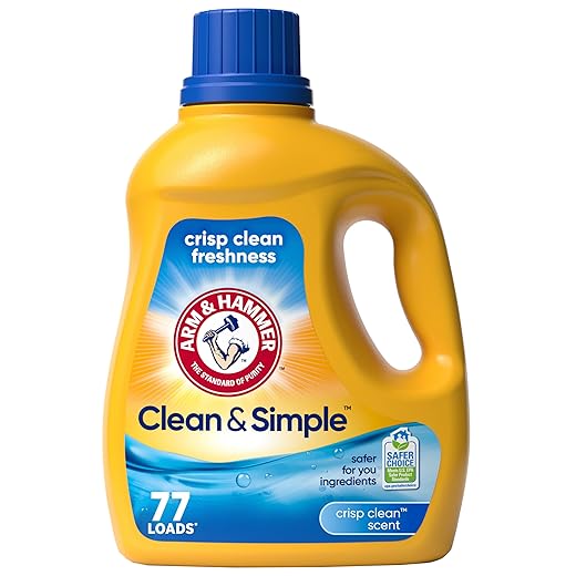 Arm & Hammer Clean & Simple, 75 Loads Liquid Laundry Detergent, 118.1 Fl oz