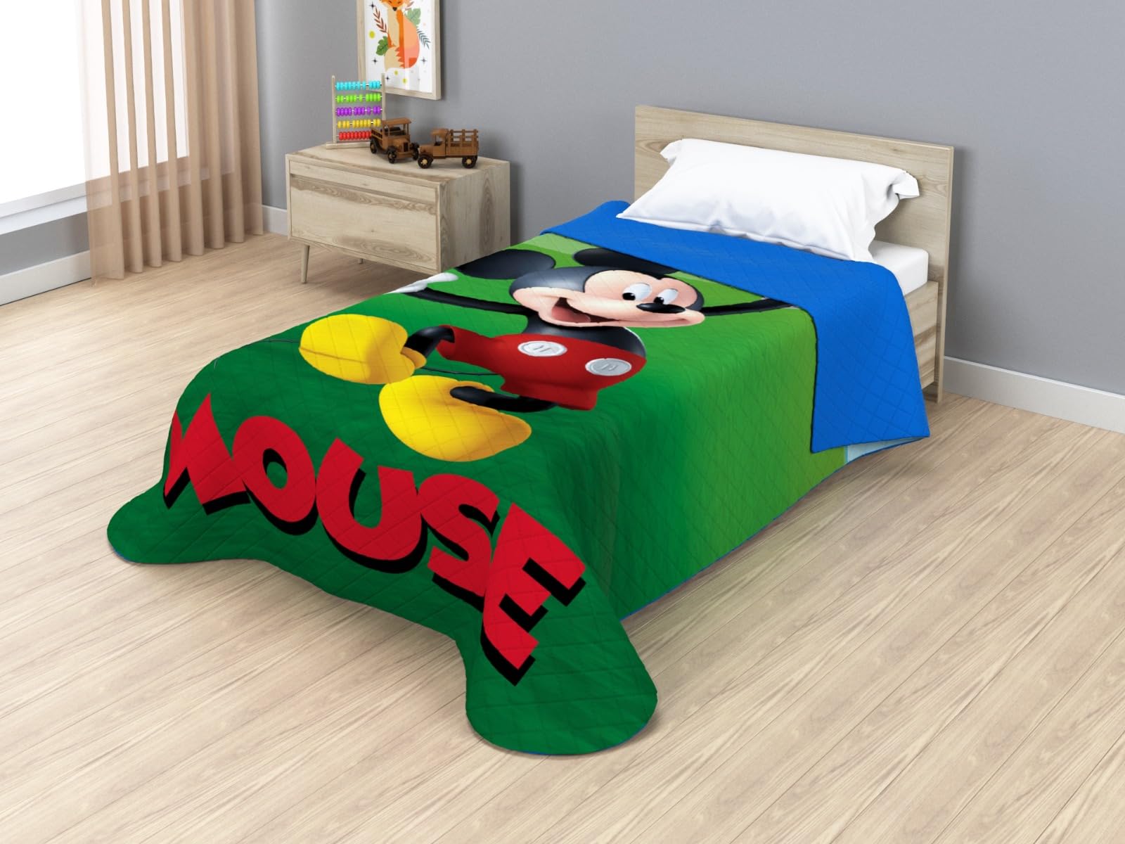 Disney Jay Franco Colcha Bouti Termosellada Mickey Standing Pose, 170 x 250 cm, Microfibra, Relleno 100gsm JE12759ET