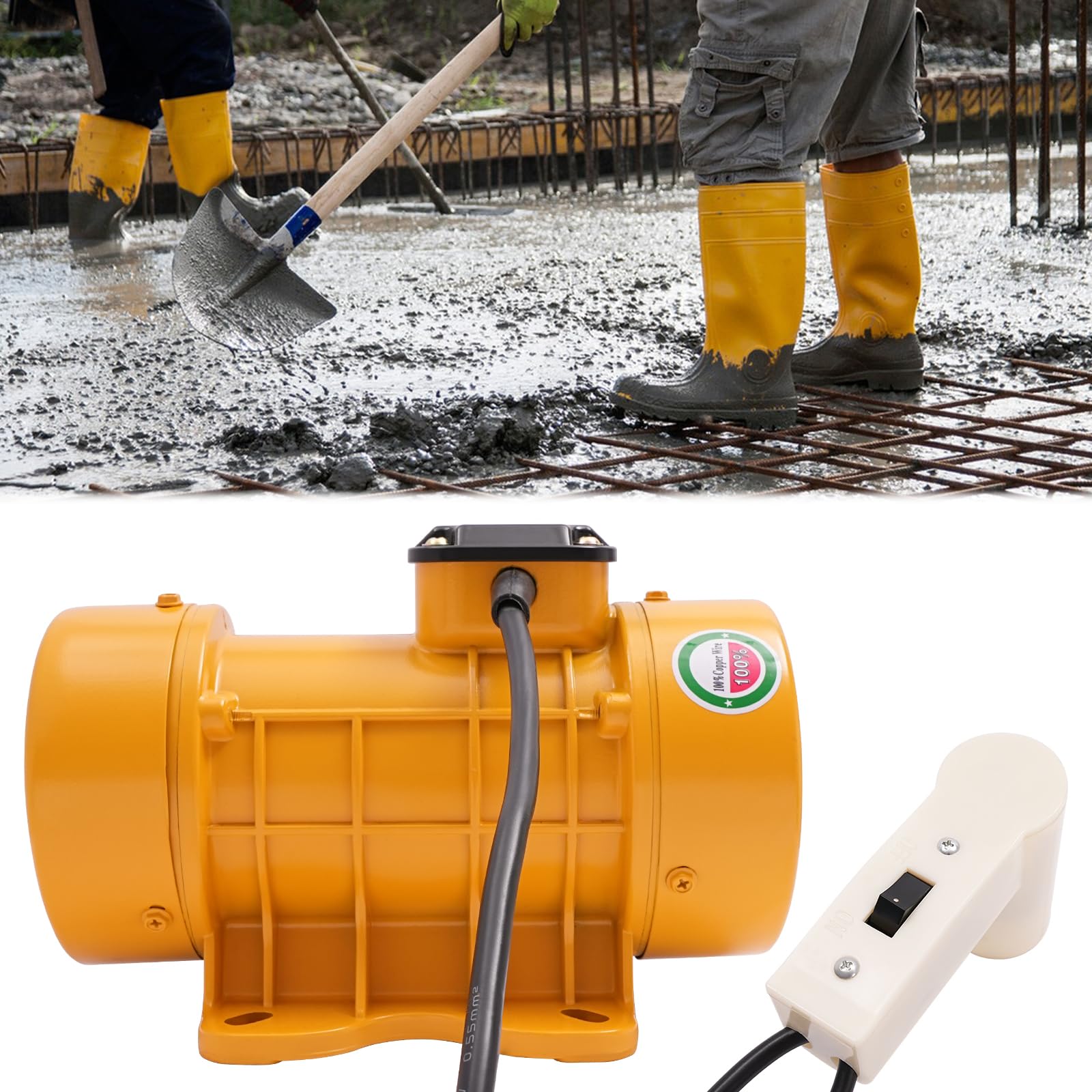 Vibratore asincrono motore vibrante asincrono per motore meccanico a vibrazione convertibile per calcestruzzo da 550 W 2840 giri/min