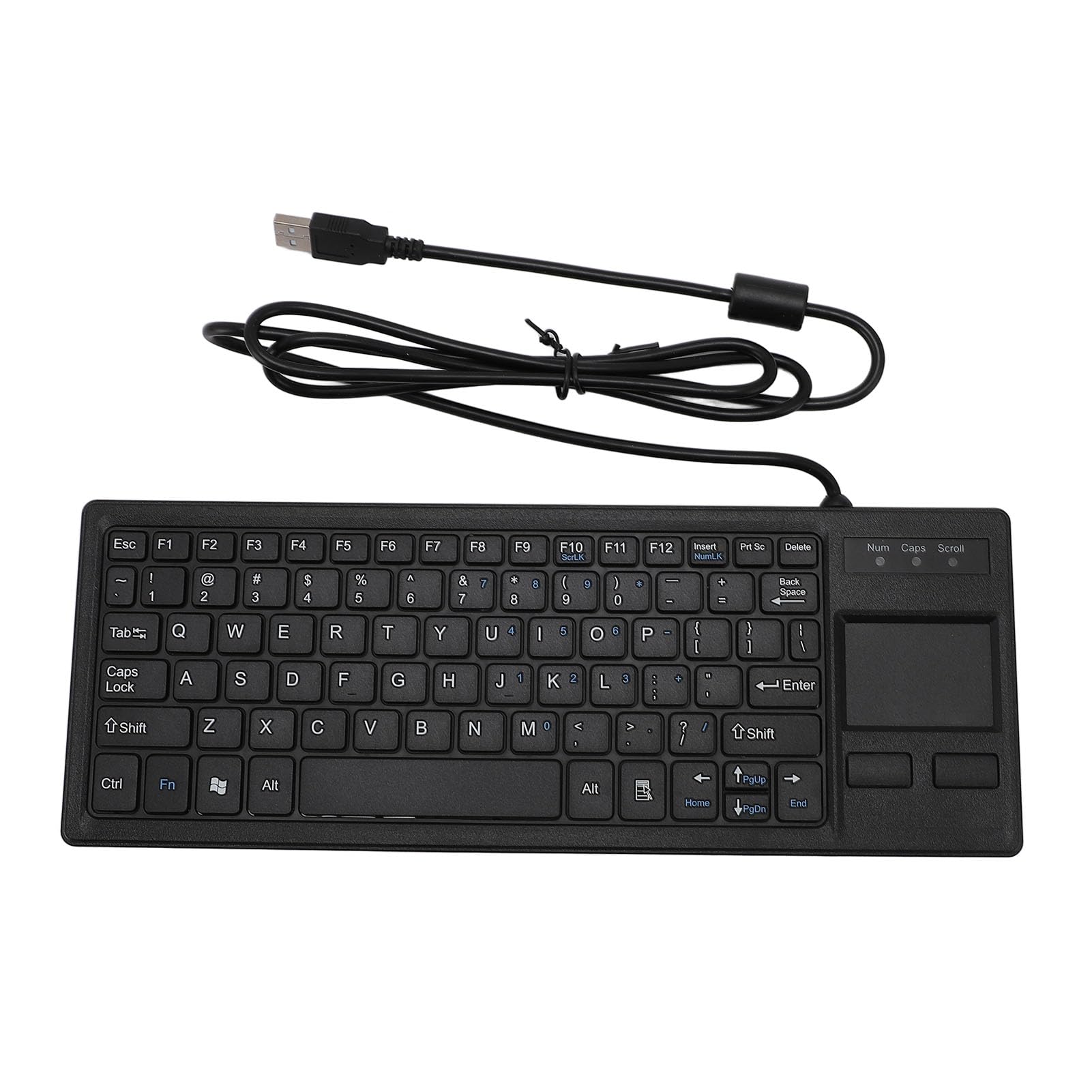 Jectse Tastiera Touch Cablata, Tastiera Industriale Integrata Resistente All'acqua con Touchpad per PC Laptop, Resistente Alla Polvere e All'acqua IP68, Plug and Play