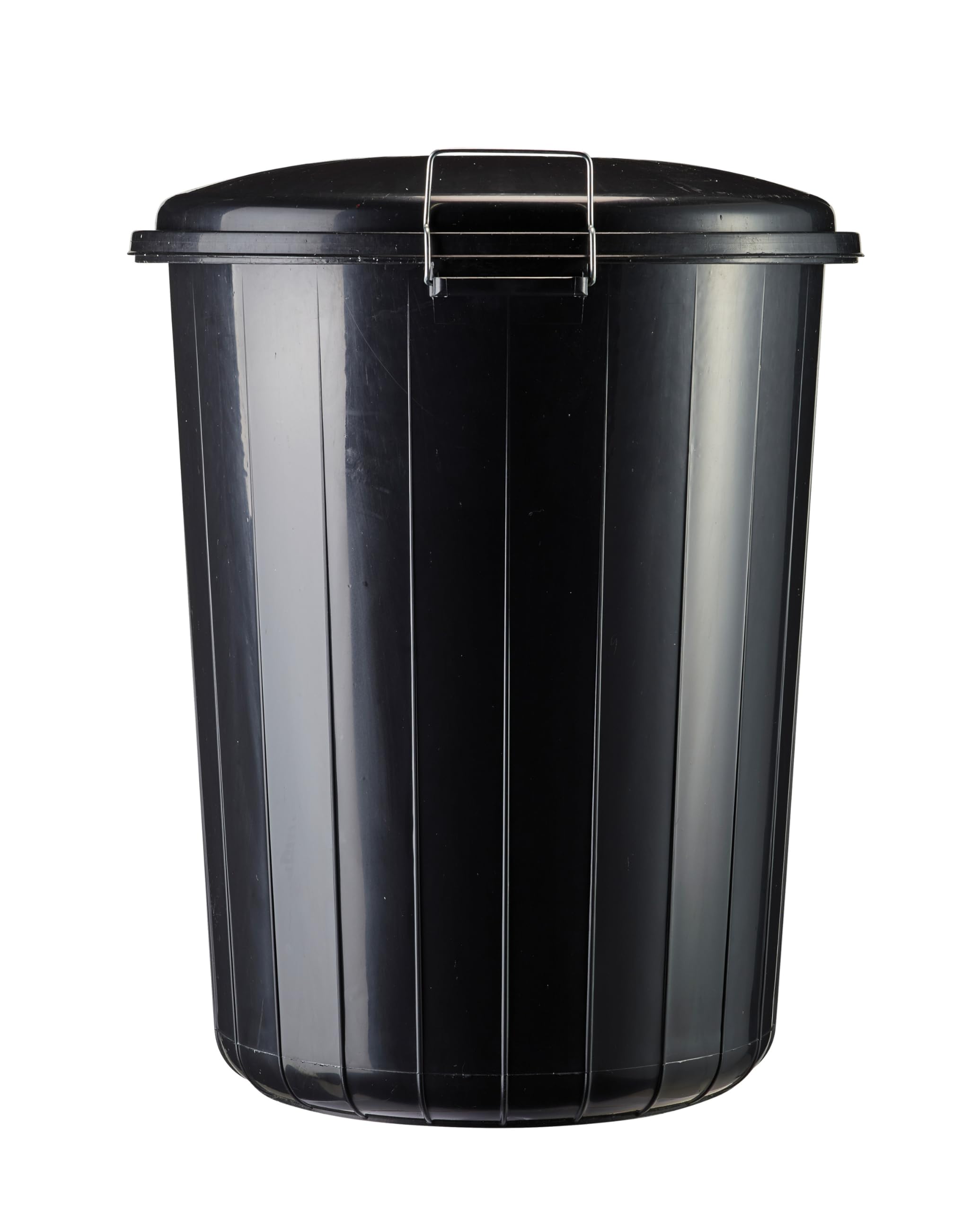 ROSSIGNOL Poubelle de rue avec couvercle. Capacité 55L, Système de verrouillage, Poubelle grande contenance, Idéal pour les déchets extérieurs RONDO