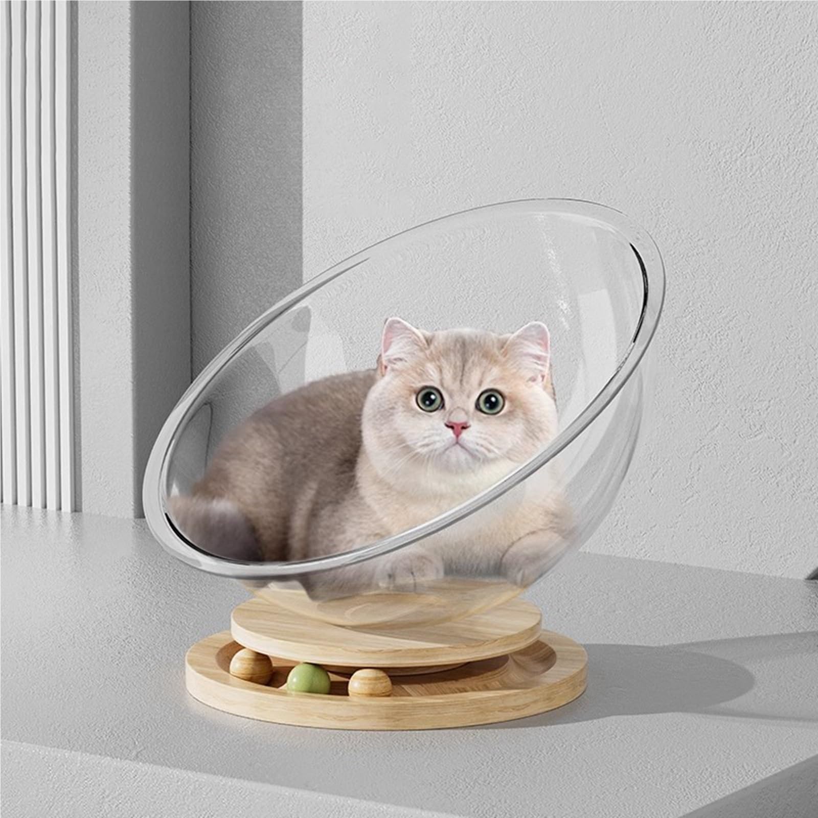 Kratzfestes Acrylglas Tierfenster,Haustier Bubble Universelle Acryl-Hängematte for Kleine Haustiere, Kapselbett-Spielzeug, Aktivitätszentrum-Dekoration, Hundehütte