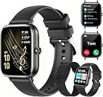 Smart Watch for Men Women, 1.83" HD Touch Screen Fitness Tracker with Bluetooth Calling/150+ Sports Modes/Pedometer/Heart Rate/SpO2/Sleep Monitor, IP68 Sports Smartwatch for Android & iOS (Black)