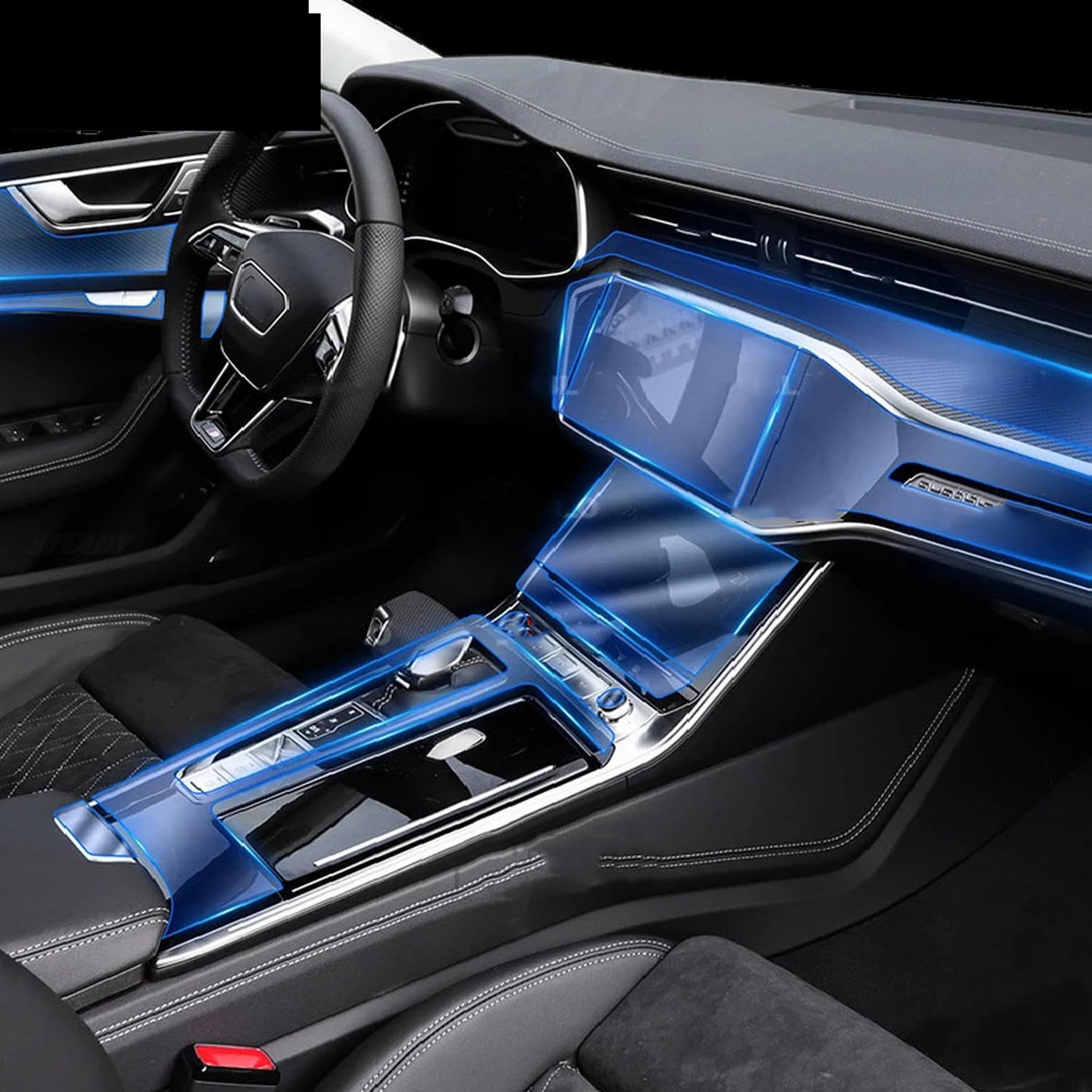 Film de protection TPU anti-rayure intérieur Audi S7 RS7 21-23