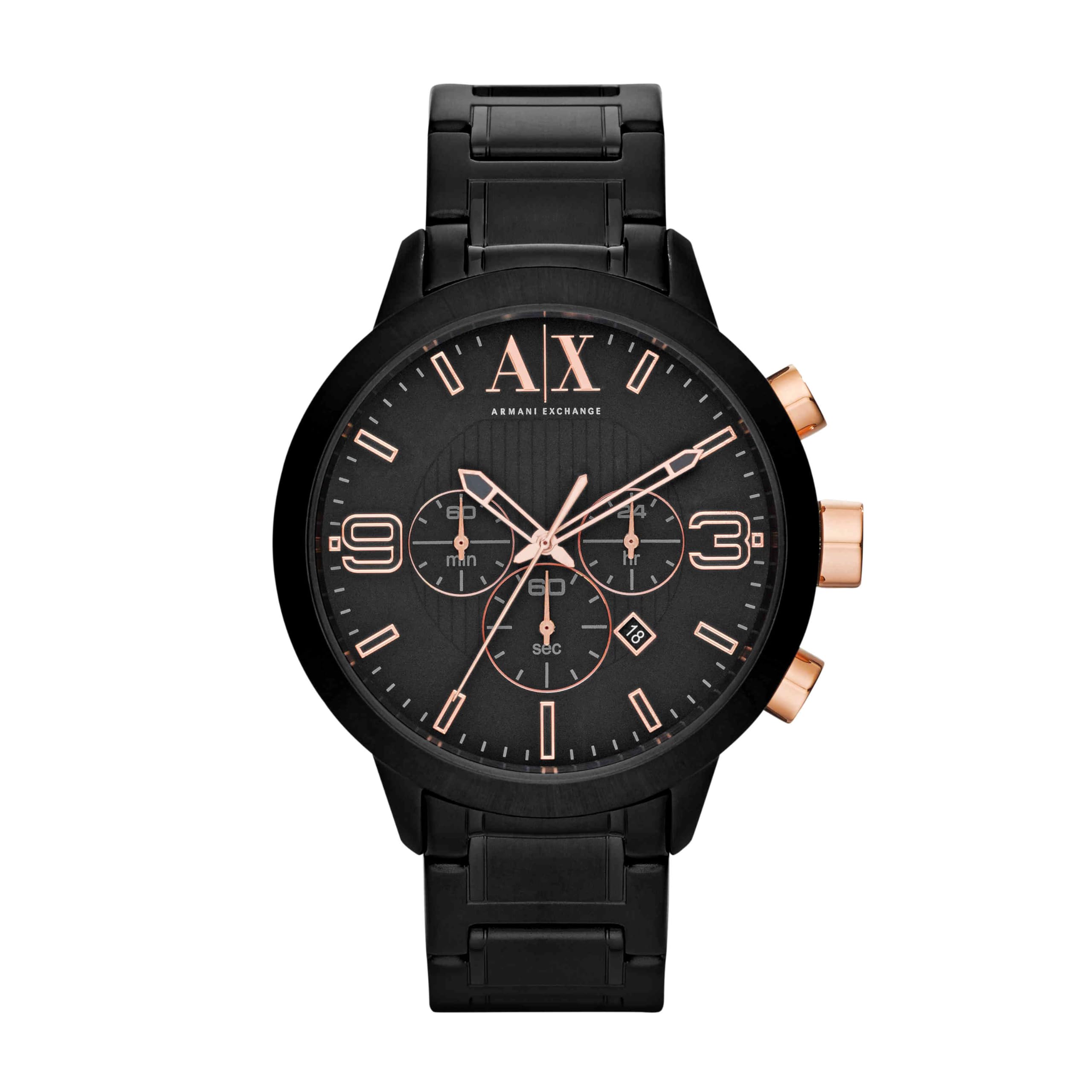 Armani Exchange Reloj Hombre, Movimiento Cuarzo cronógrafo y Caja 49mm con Correa Acero