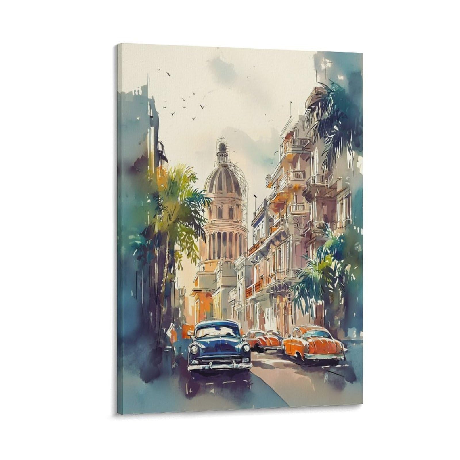 XWYMXZ Phoenix Arizona 24x36inch(60x90cm) Vintage Travel Poster Watercolor Canvas Art