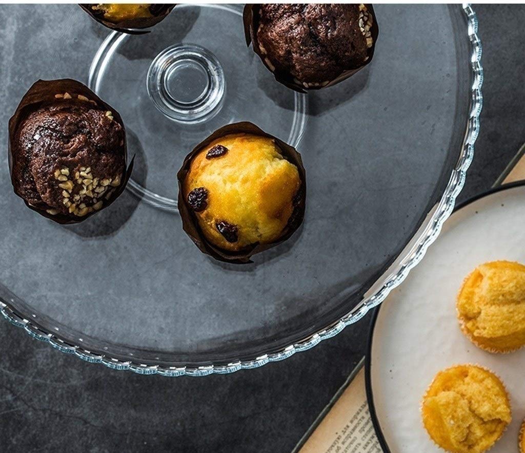 Tapa para el microondas, Molde para Pasteles Grande, Soporte de exhibición de postres de Vidrio Plato de degustación de Pasteles de Boda Servidor de cúpula de Postre de rosquilla 32CM