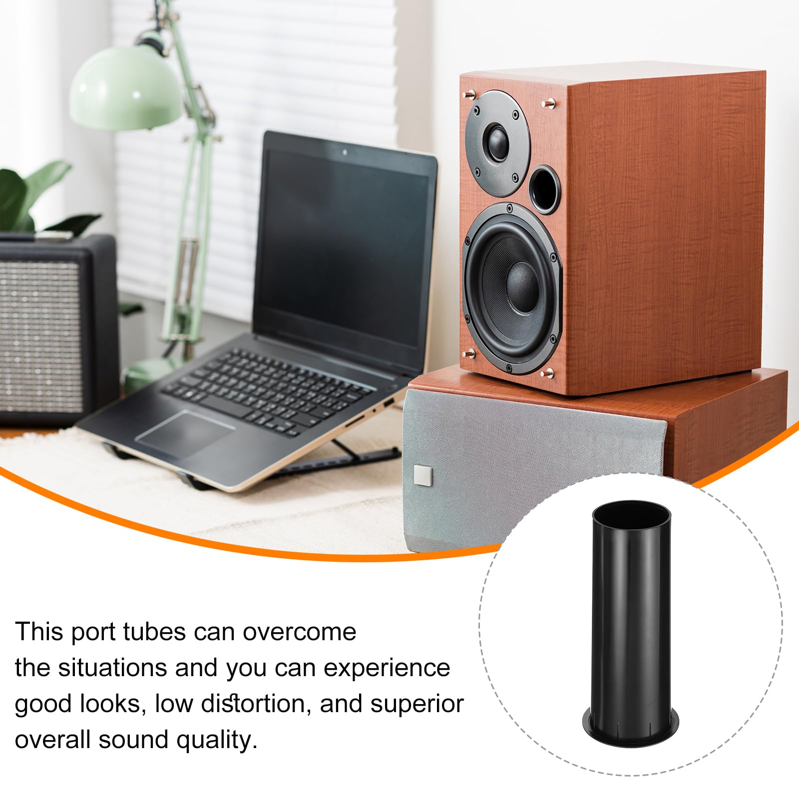 QUARKZMAN 2Pezzi 59x180mm/2.3 x 7 pollici Speaker Port Tube Subwoofer Bass Box Tube Bass Woofer Box Speaker Box Bass Air Port