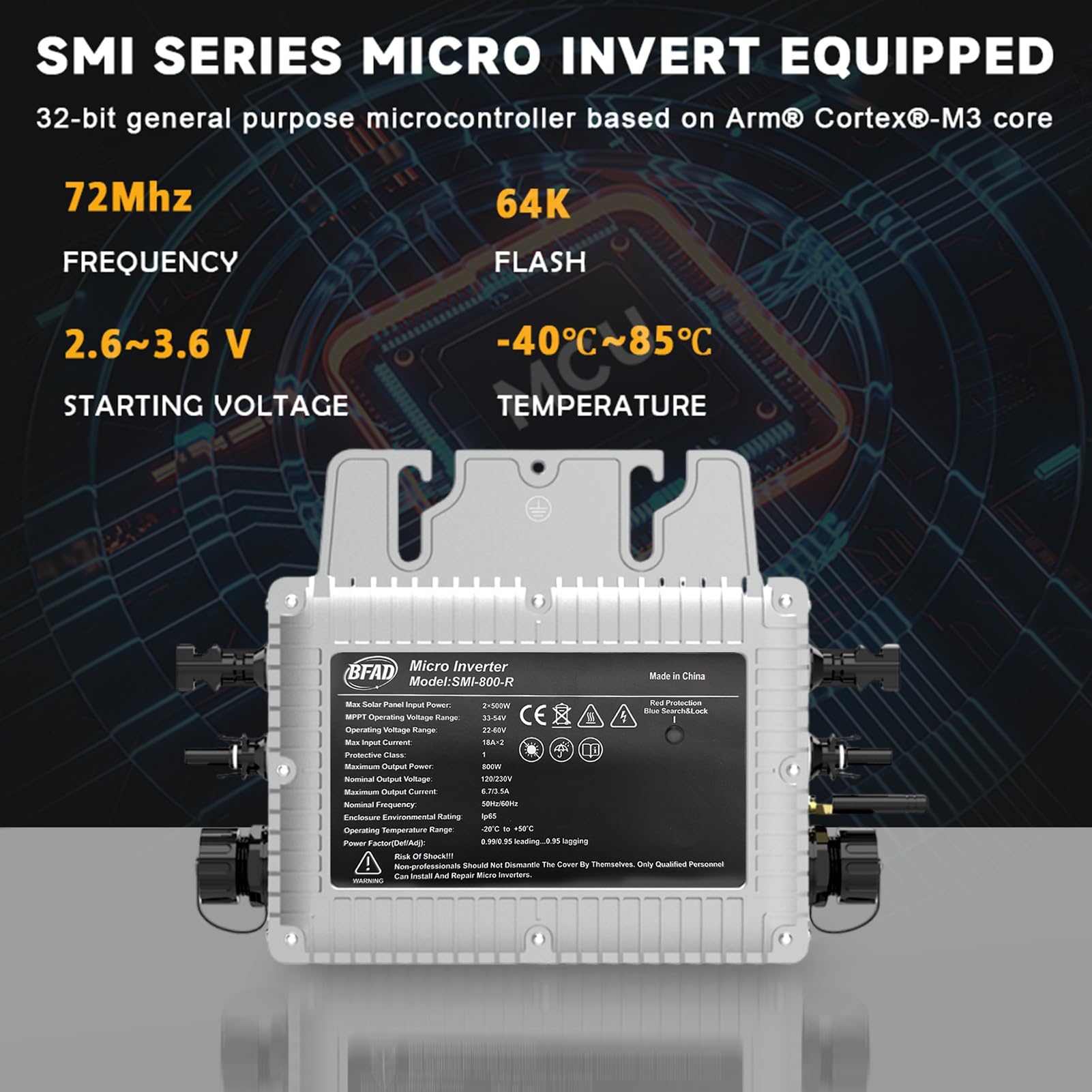 Buyweek 800w MPPT PV micro inverter solare collegato alla rete con sistema di monitoraggio del telefono cellulare WIFI, livello di protezione IP65 (SMI-800W-R)
