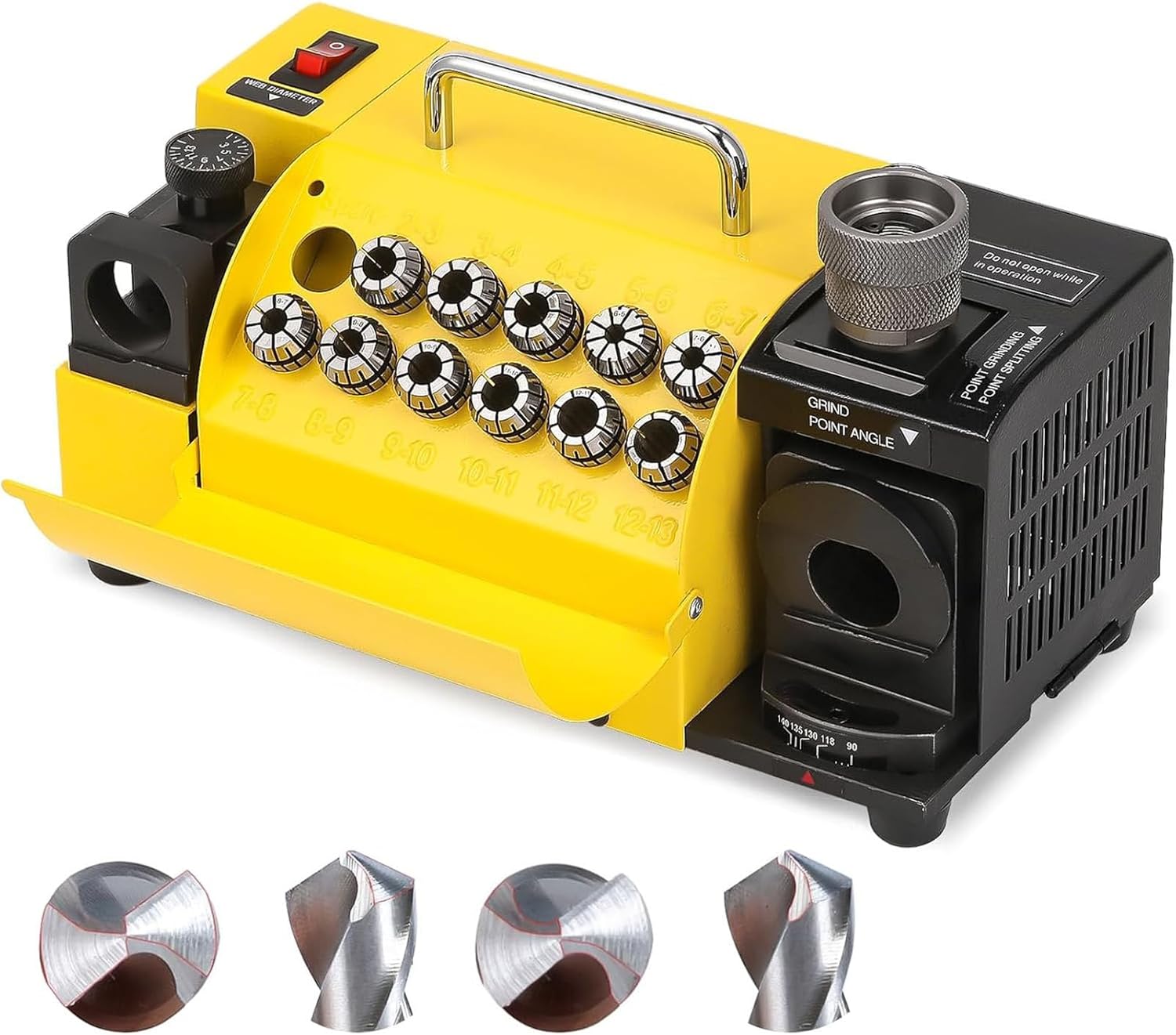 Electric Milling Cutter Grinder Drill Sharpener Sharpening Machine Drill Bit Grinding Machine 120w 5500rpm 3-20mm Easy to Use for Beginners and Pros (20G)