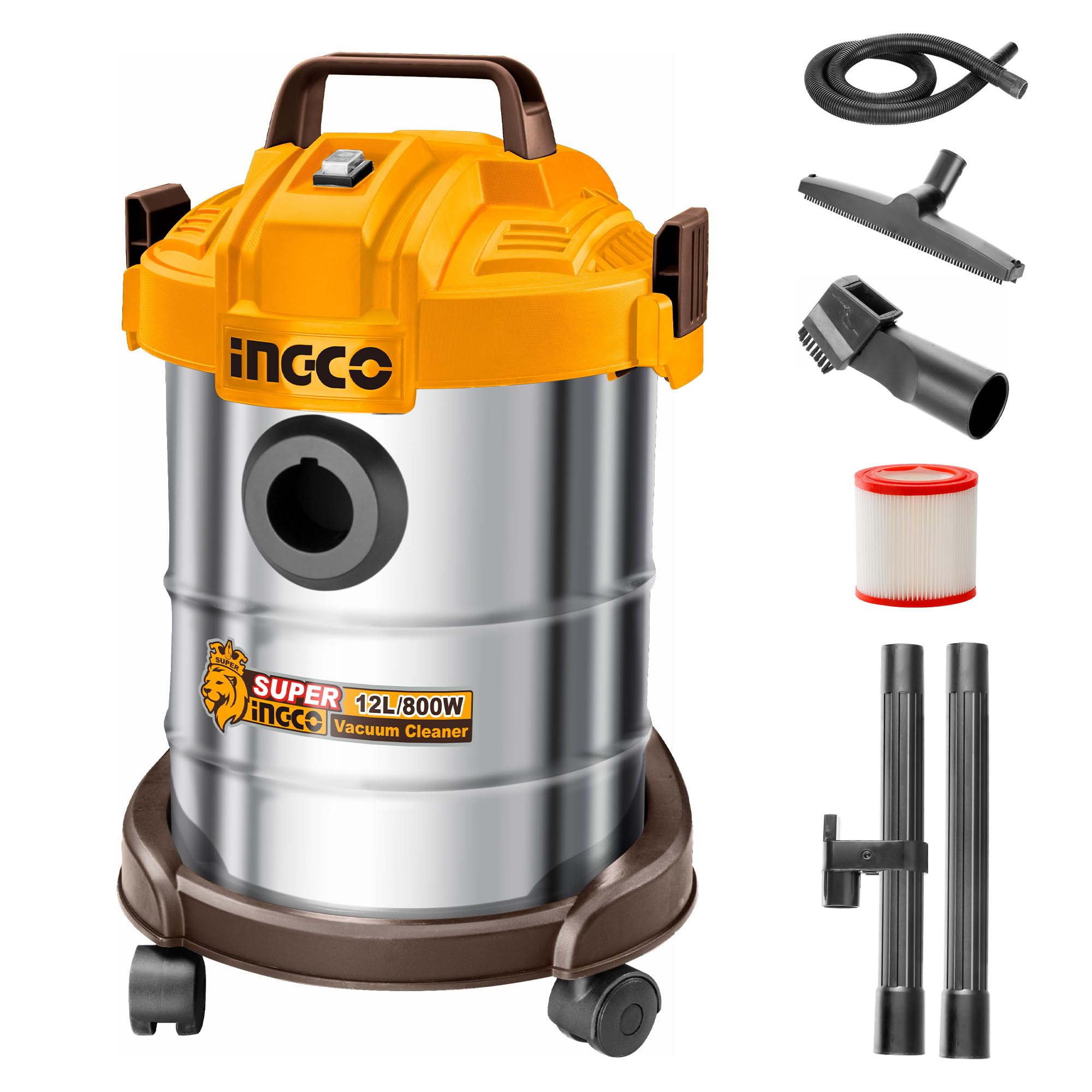 Ingco 12L Vacuum Cleaner Air Flow:1.9m3/min 1.5m Flexible Hose Vacuum Pressure:18KPa VC14122-picture-17