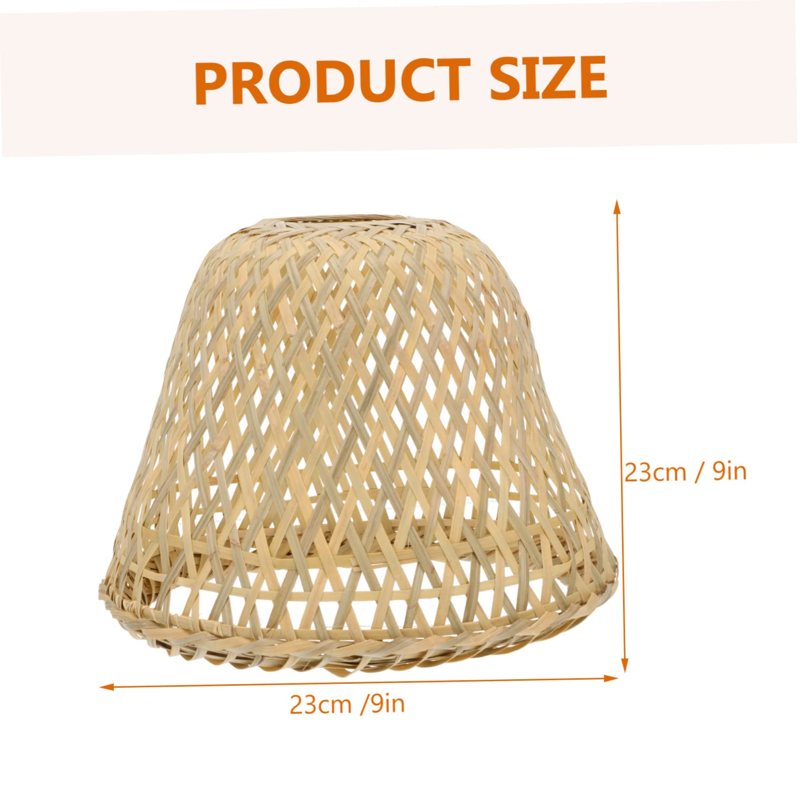 ARTIBETTER Handmade Bamboo Lampshade Lattice Ceiling Light Shade Vintage Decorative for Chandelier Wall Lamp Floor Lamp