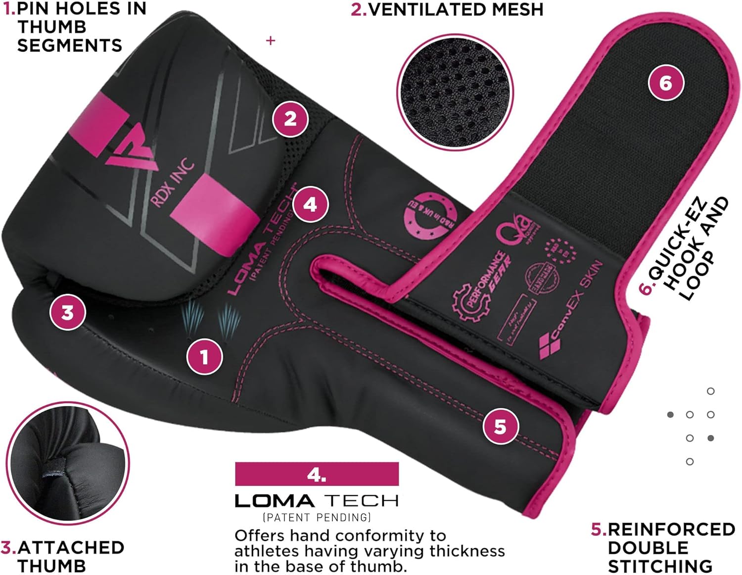 RDX Boxing Gloves 12 Oz with Boxing Hand Wraps Inner Gloves Women Pink, 180 Inches Mexican Style Boxing Wrist Straps, Heavy Punching Bag Gloves for Boxing Kickboxing, Muay Thai, MMA Martial Arts : Sports & Outdoors