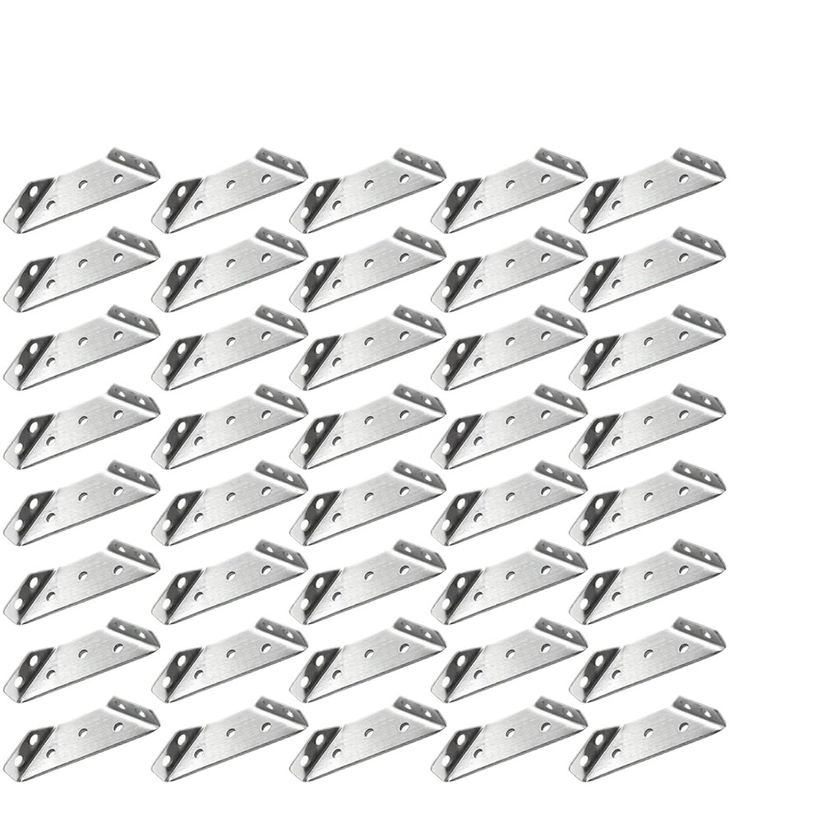 Furniture Corner Connector 10/20/40/50pcs Thickened Stainless Steel Angle Code 90 Degrees Right Fixed Bracket Furniture Connectors(40pc)