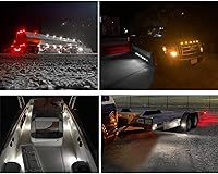 Vista 11 de 10Pcs 3/4 Inch Red LED Marker lights,Led Trailer Marker Light,LED Clearance Bullet Marker Light,Turn Signal Identification Indicator Light for