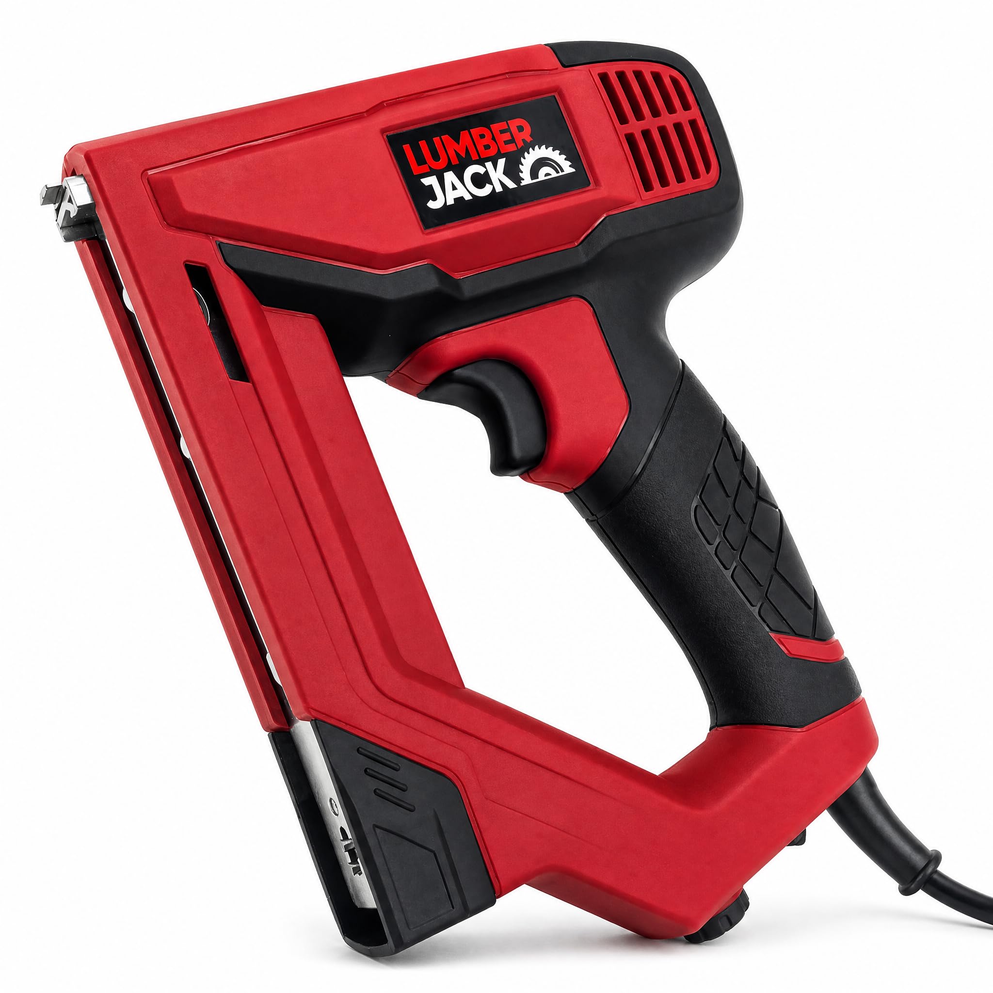 Lumberjack 2in1 Electric Nail Gun & Electric Staple Gun, 18 Gauge Brad Nailer & Upholstery Stapler, HighLow Power Settings