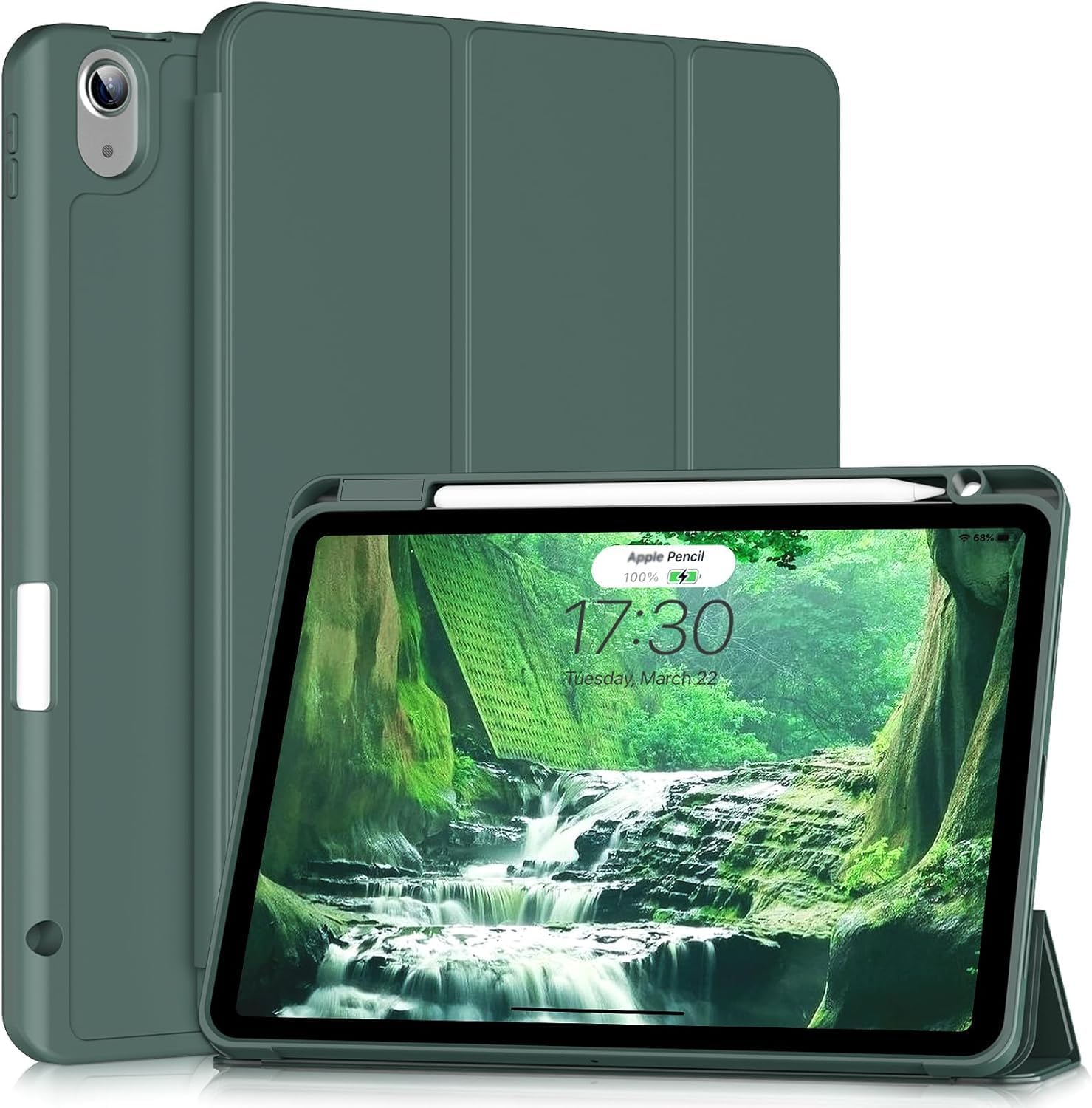 Case for iPad Air 11 Inch M4/M3/M2, Air 5th/4th Gen 10.9", DarkGreen
