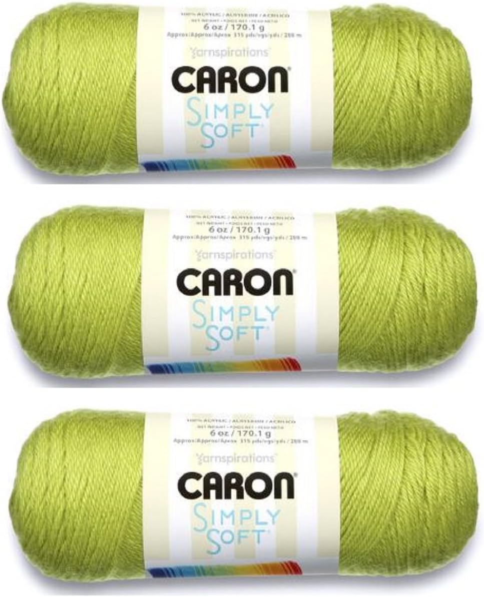 Bulk Buy: Caron Simply Soft Yarn Solids (3-Pack) Chartreuse H97003-9771