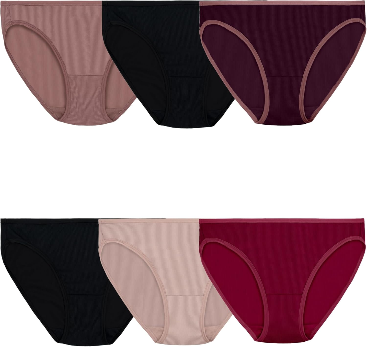 Fruit of the Loom Women's Lightweight Microfiber Underwear, Smooth Under Clothes, Available in Plus Size