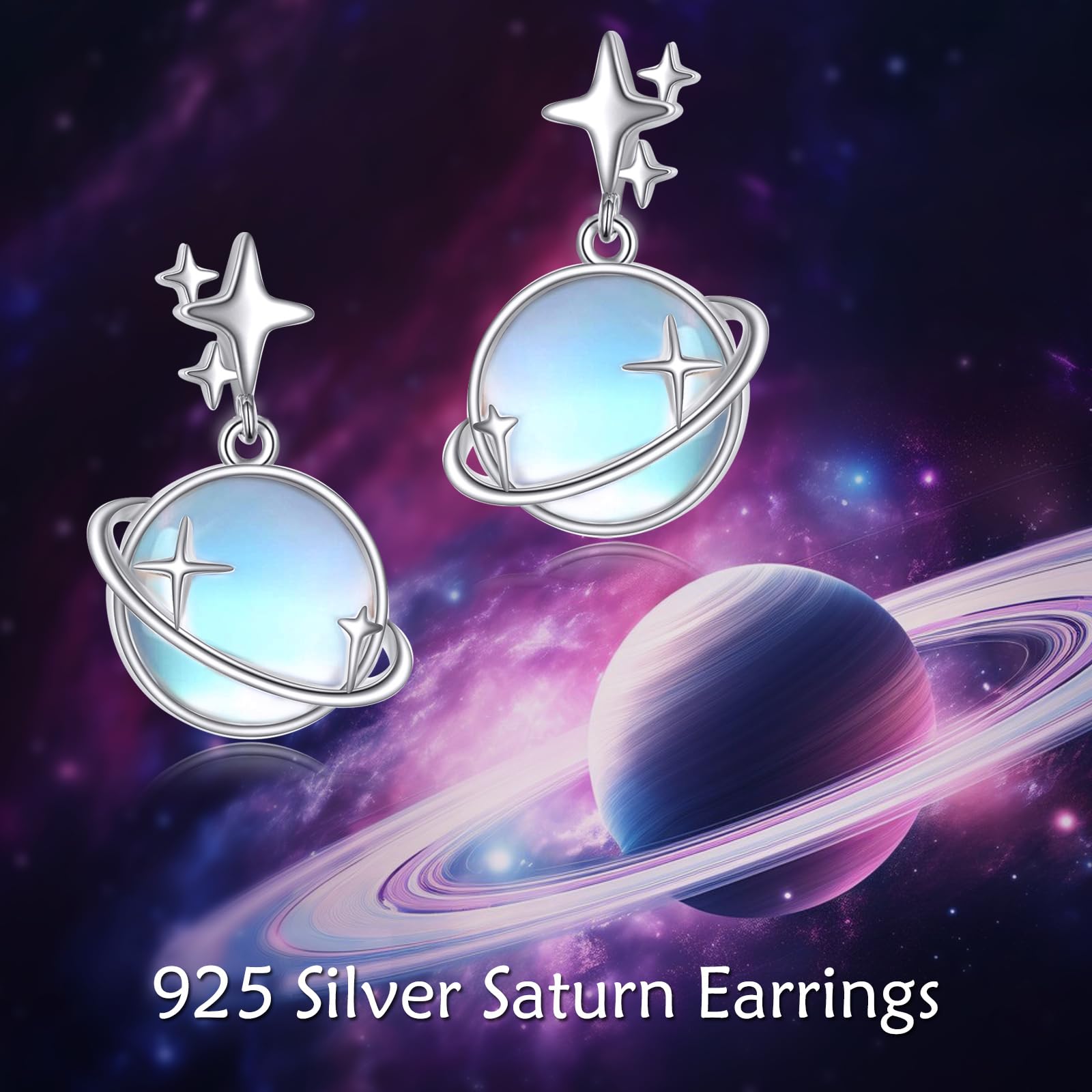 Sole Luna Stella Orecchini d'argento Sterling Dangle Goccia Gioielli Regali per le donne Ragazze