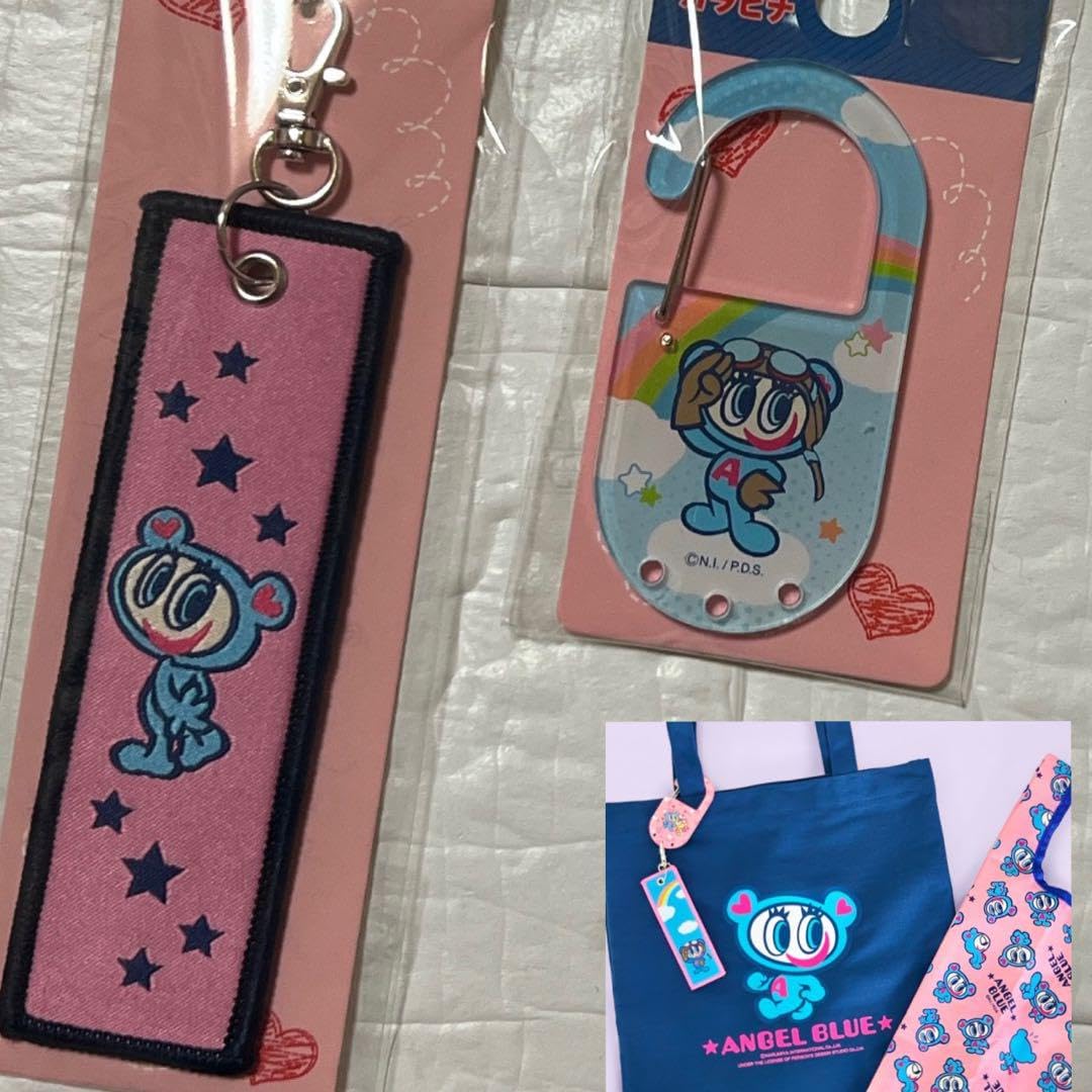 キャンドゥ エンジェルブルー アクリルカラビナ フライトタグ ブルー系