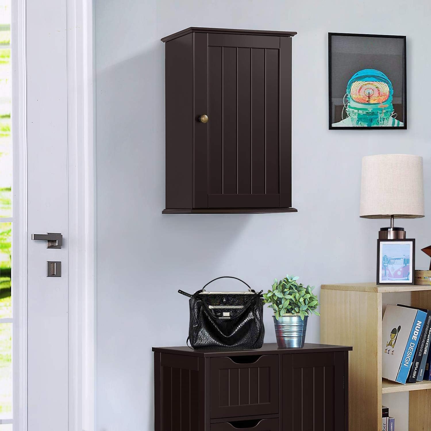 Buy 1 get 1 🔥 Yaheetech Wood Bathroom Wall Mount Cabinet Toilet Medicine Storage Organizer Single Door Adjustable Shelves, Espresso 70% Off Discount Yaheetech Wood Bathroom Wall Mount Cabinet Toilet Medicine Storage Organizer Single Door Adjustable Shelves, Espresso
