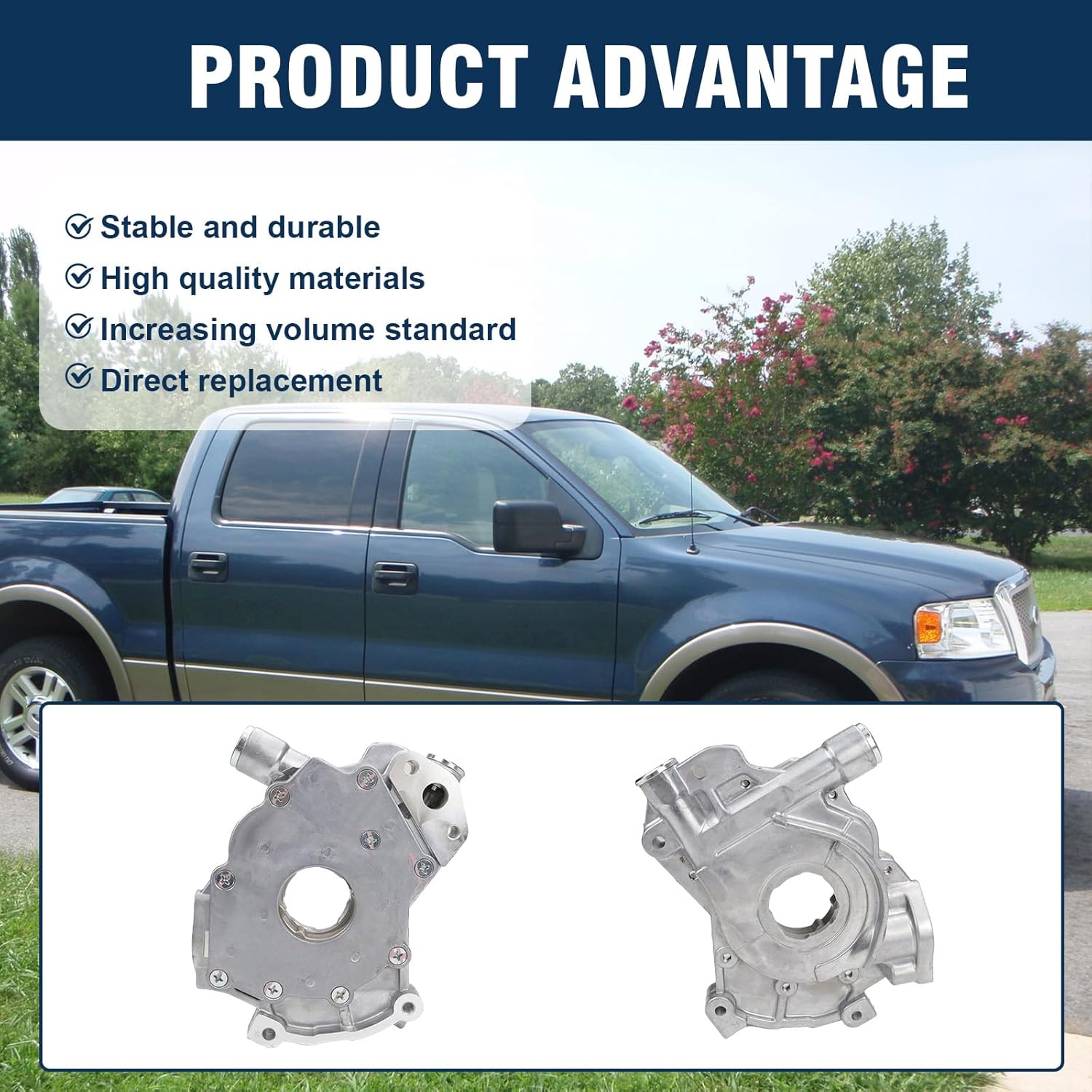 M340HV Oil Pump Compatible with Ford Expedition 2005-2014, Ford F150 2004-2008, Ford F250 Super Duty 2005-2010, Ford F350 Mustang 2005-2010