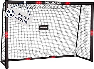 HUDORA Portería de Fútbol Pro Tect - Gran portería de fútbol para niños y adultos - Portería de fútbol acolchada con red