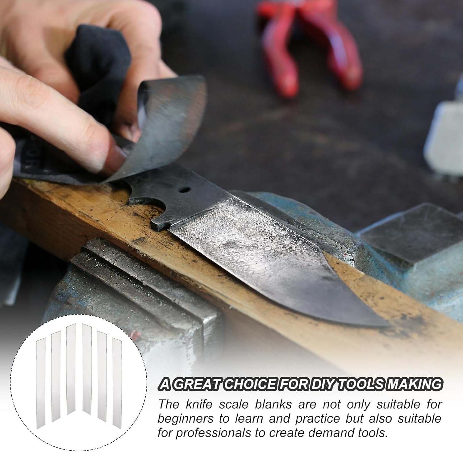 PATIKIL 15N20 Steel Flat Bar, 10 Pcs 12" x 1 1/2" x 1/16" Knife Making Steel Iron Stock for Forging Blade Knife Sword Chopper