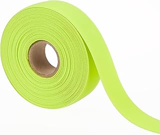 Elástico de colores para costura, elástico de costura de 20 mm, tipo tejido, 5 metros (amarillo)