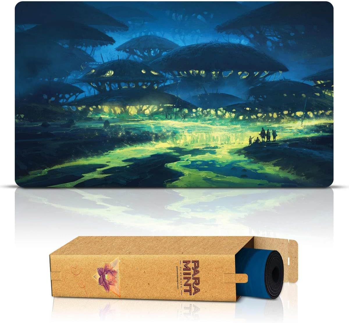 Jellyfish Village (Stitched) - MTG Playmat by Andreas Rocha - Compatible with Magic The Gathering Playmat - Play MTG, YuGiOh, TCG - Original Play Mat Art Designs & Accessories