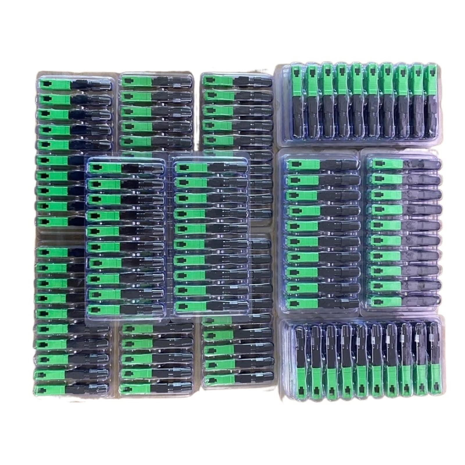 50 Connecteurs Rapides SC APC Pour Fibre Optique FTTH - Neufs, Idéaux Pour Installation Réseau