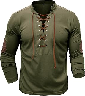 Camiseta casual para hombre, camisetas de verano para hombre, camisetas de moda para primavera y otoño, casual, de manga larga, con botones, color sólido, camisetas de algodón para hombre