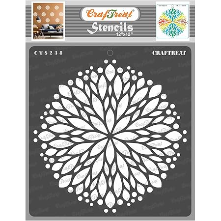 5 Pack Large Mandala Stencils For Painting 18x10 Inches Mandala Painting Templates - View #5