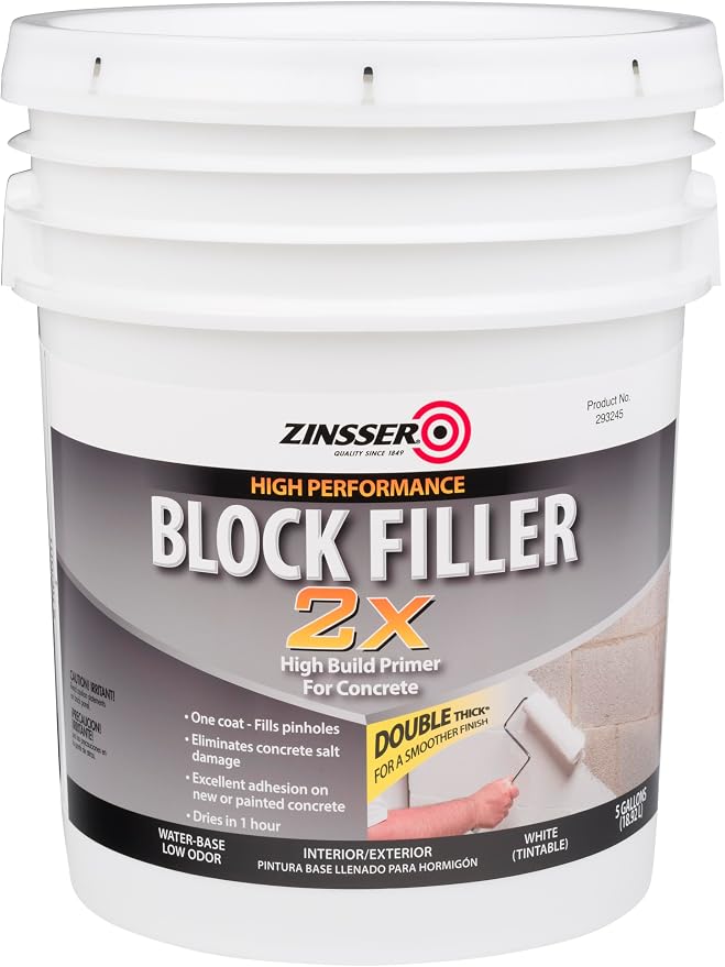 Zinsser Block Filler Masonry Primer, White